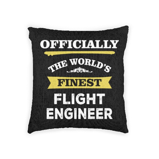 The World's Finest Flight Engineer Woven Pillows