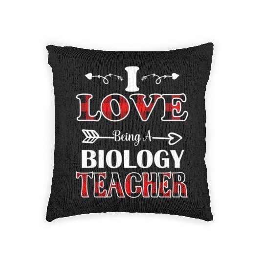 Biology Teacher love valentines day149 Woven Pillows