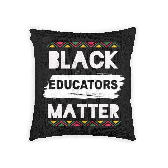 Black Educators Matter African History Teacher Men Woven Pillows
