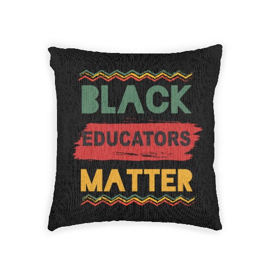 Black Educators Matter African History Teacher Men Woven Pillows