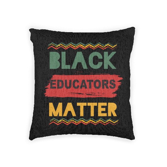 Black Educators Matter African History Teacher Men Woven Pillows