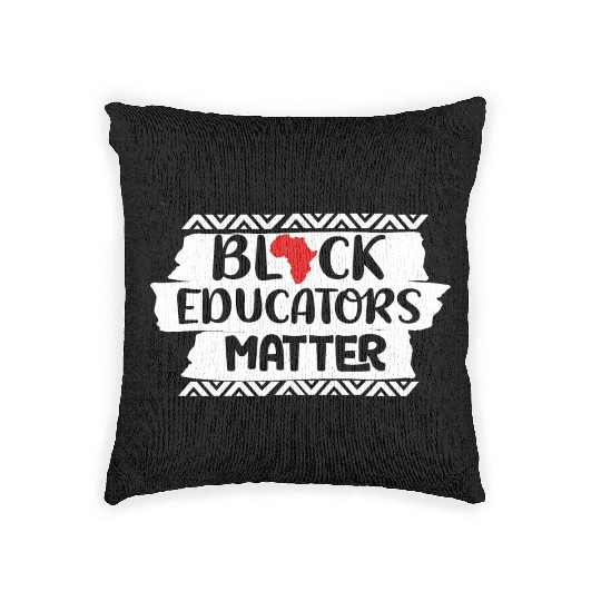 Black Educators Matter African History Teacher Men Woven Pillows