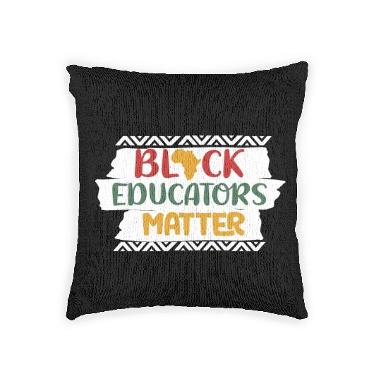 Black Educators Matter African History Teacher Men Woven Pillows