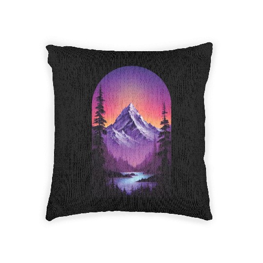 Violet Dawn The Mountains Majesty Woven Pillows