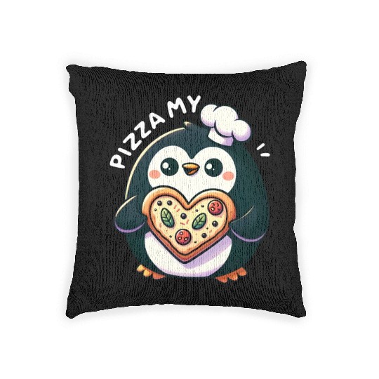 Pizza My Heart - Cheesy Love Woven Pillows