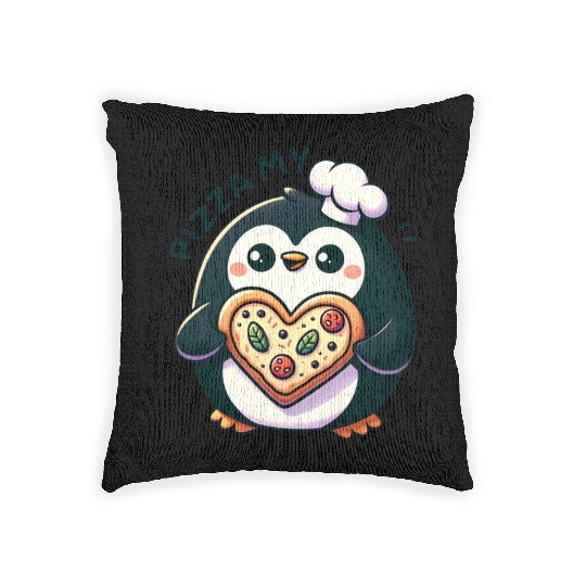 Pizza My Heart - Cheesy Love Woven Pillows