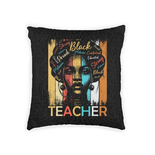 Black History Teacher Woven Pillows African American Women