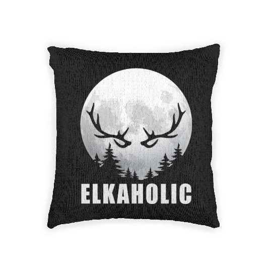 Elk Hunting Elkaholic Hunters Woven Pillows