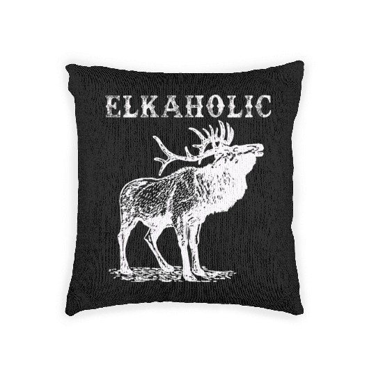 Elk Hunting Elkaholic Hunters Woven Pillows