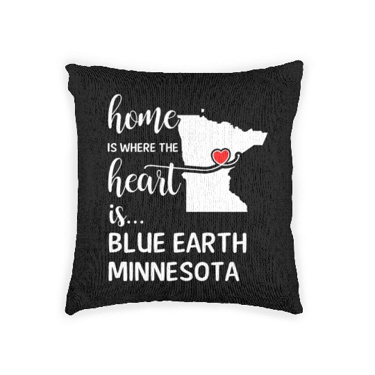 Blue Earth County Minnesota Is Where My Heart Is Woven Pillows
