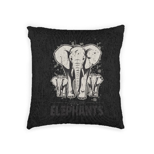 Save the Elephants - Elephant Woven Pillows