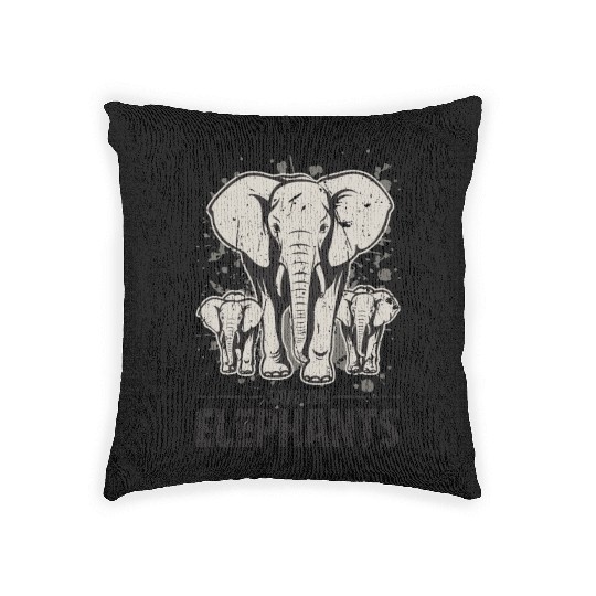 Save the Elephants - Elephant Woven Pillows
