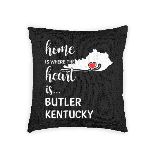 Butler County Kentucky Is Where My Heart Is Gift Woven Pillows