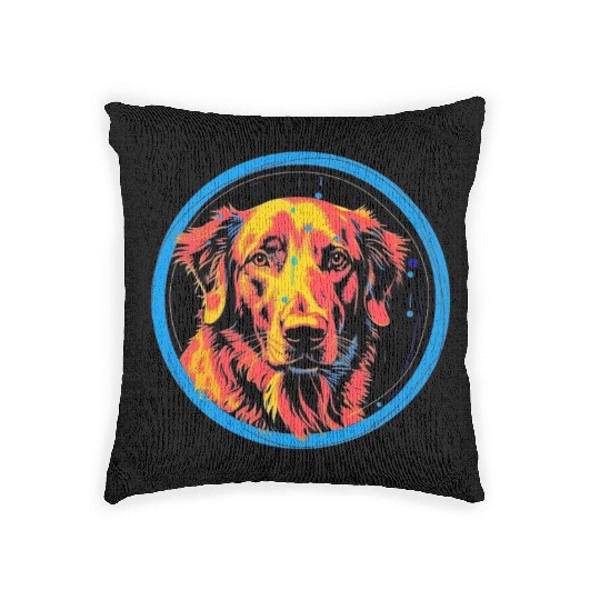 German Shepherd Funny Dog Street Art Comic Pet Woven Pillows