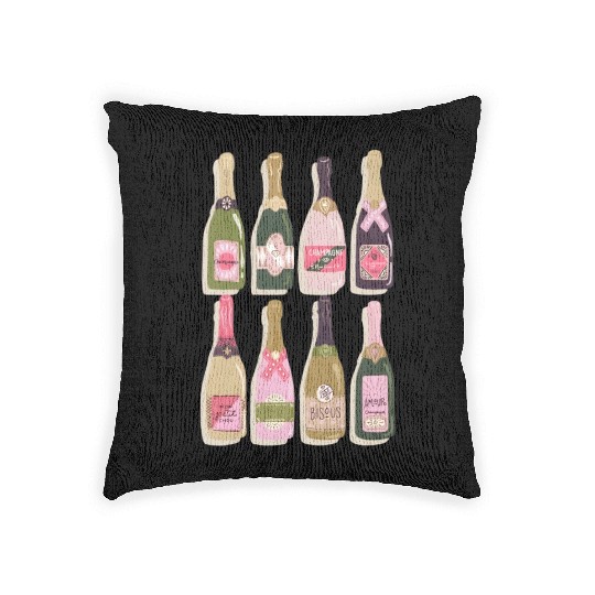 Champagne Bottles New Year Eves 2022 Py Woven Pillows