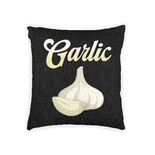Garlic lover, Garlic Head, Garlic gift Woven Pillows