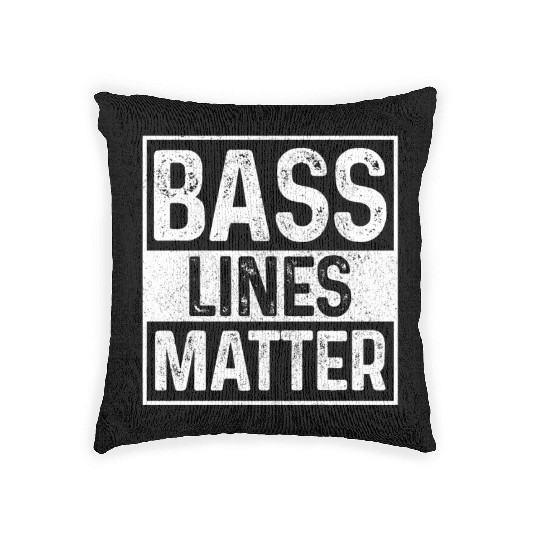Bass Lines Matter Bass Player DnB Woven Pillows