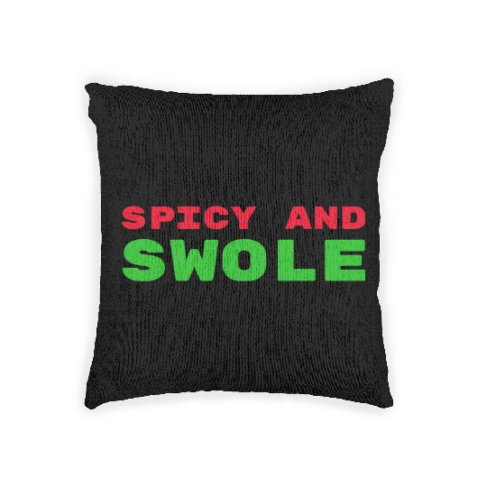 Spicy and Swole Avocado Gym Woven Pillows