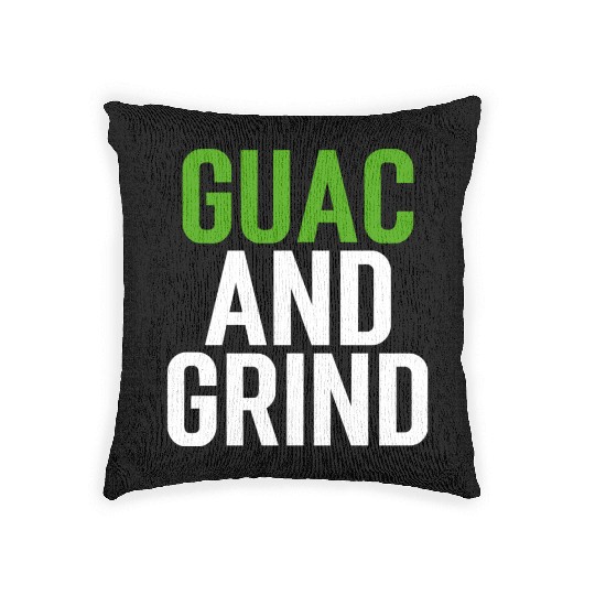 Guac and Grind Avocado Gym Woven Pillows