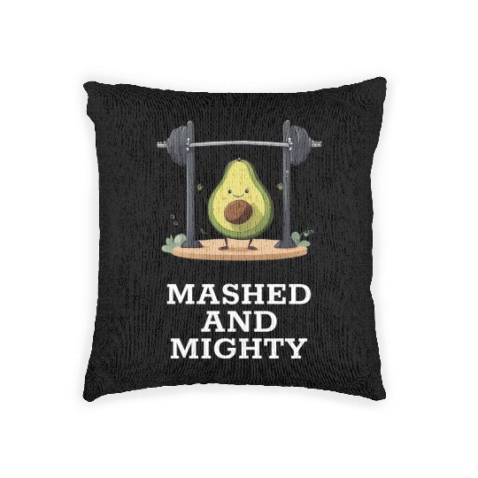 Mashed and Mighty Avocado Gym Woven Pillows