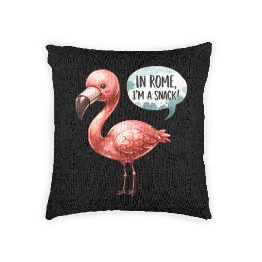 Flamingo Roman History Roman Empire Cuisine Woven Pillows