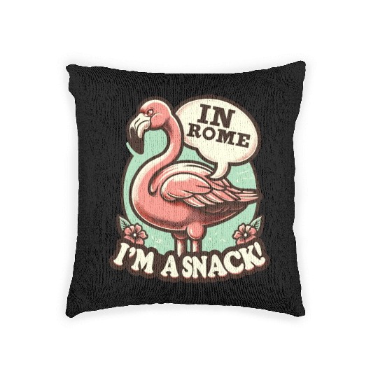 Flamingo Roman History Roman Empire Cuisine Woven Pillows