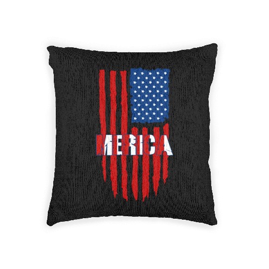 American Flag Merica Woven Pillows