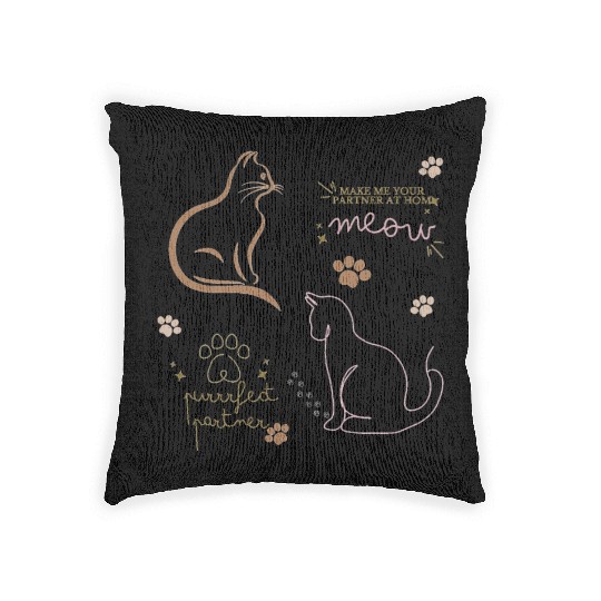 Cat lovers Woven Pillows