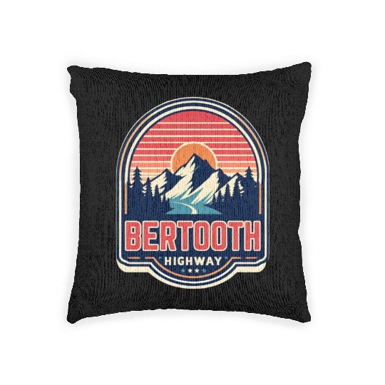 Beartooth Highway US 212 Woven Pillows