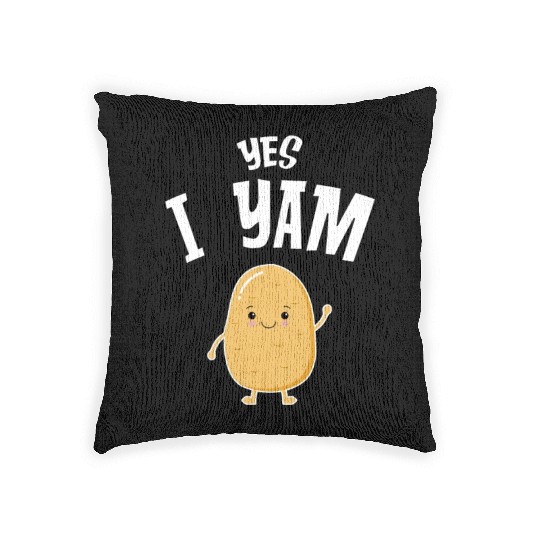 My Sweet Potato, Yes I yam Woven Pillows