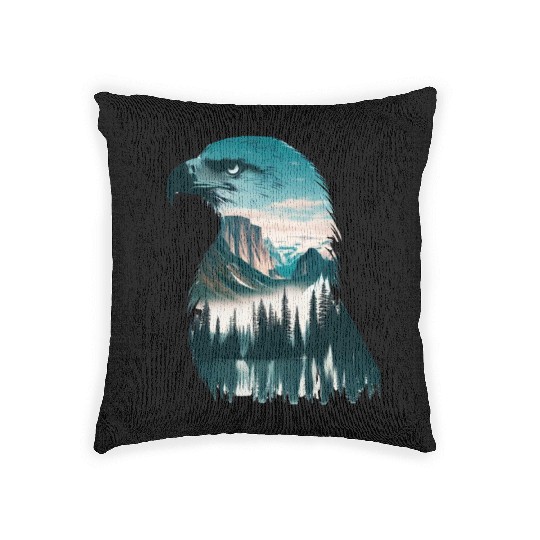 Nature in Eagle Pattern Woven Pillows