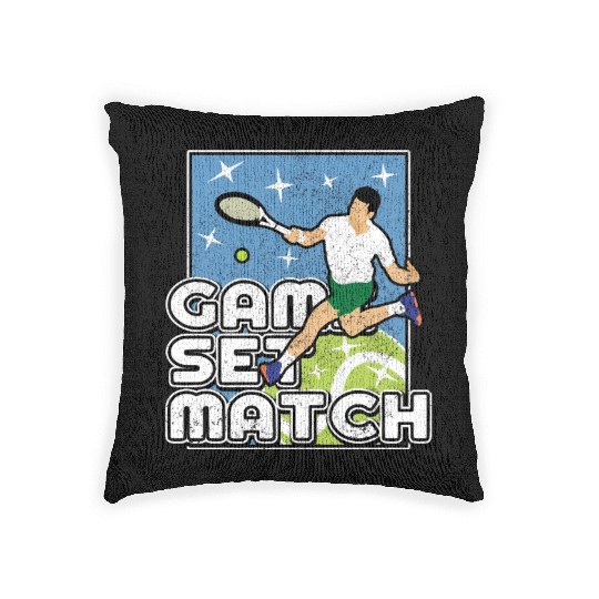 Game Set Match Tennis Lover Woven Pillows