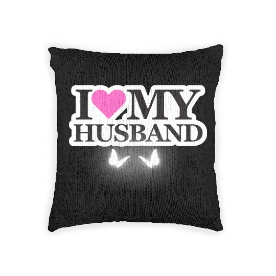 I love my husband Woven Pillows