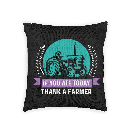 Thank a Farmer Thankful Person Gift Woven Pillows