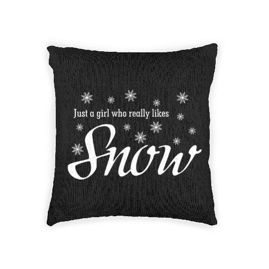 Snow Winter Snowflake Snowflakes Woven Pillows