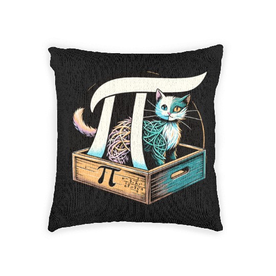 Funny Pi Day 2024 3,14 Pi Number Symbol Math Woven Pillows