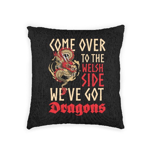 Dragon Middle Ages Fire Woven Pillows