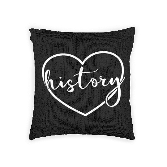 History Heart Back To School History Teacher Woven Pillows