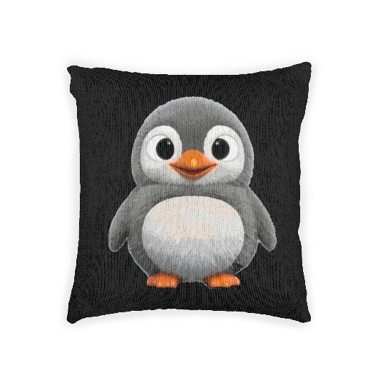 penguin animals design Woven Pillows
