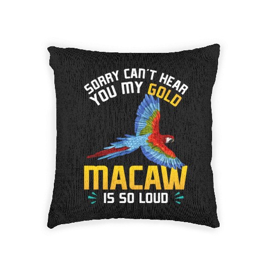 Blue Macaw Gold Macaw Ornithologist Enthusiast Woven Pillows