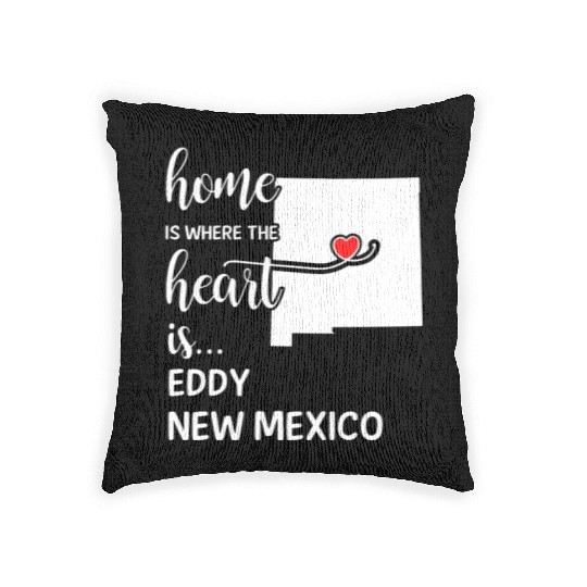 Eddy County New Mexico Is Where My Heart Is Gift Woven Pillows
