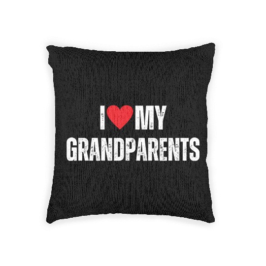 I Love My Grandparents Woven Pillows