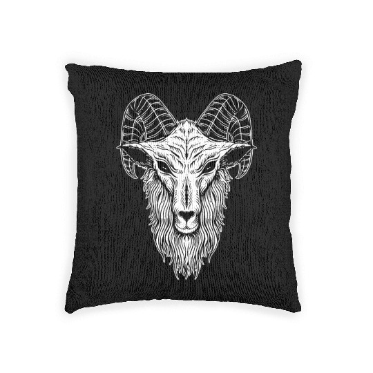 Baphomet Goat Devil Head Woven Pillows