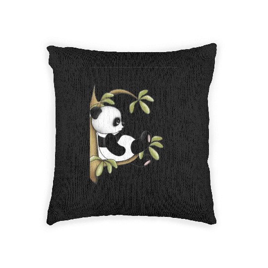 The Baby Panda Woven Pillows