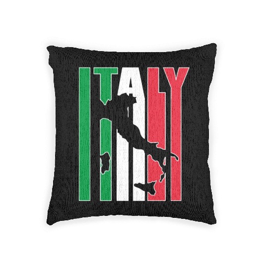 Italy Vintage Countries Italian Culture Flag Woven Pillows