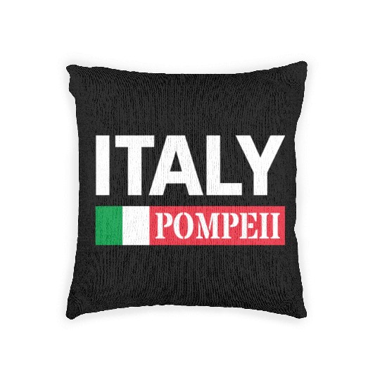 Italy Flag Pompeii Conservation Volcanic Eruption Woven Pillows