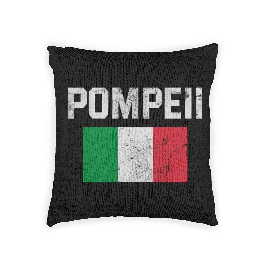 Pompeii Flag Italy Geology Woven Pillows