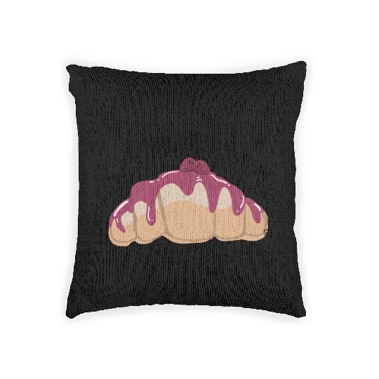 Be My Croissant Doodle Woven Pillows