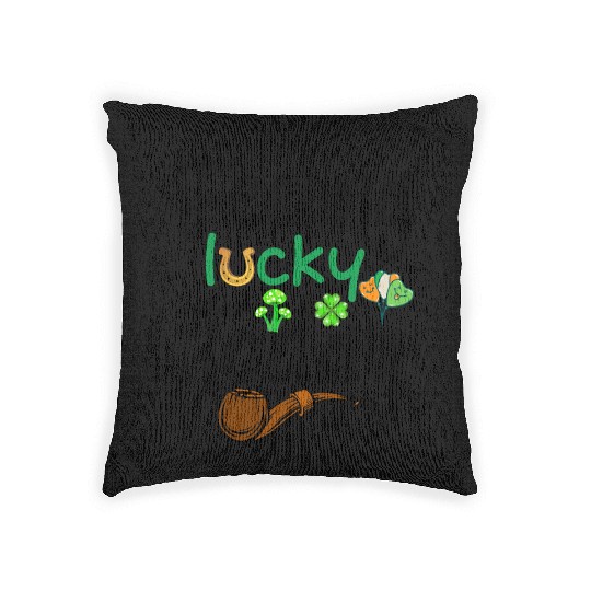 Feeling Lucky today Woven Pillows