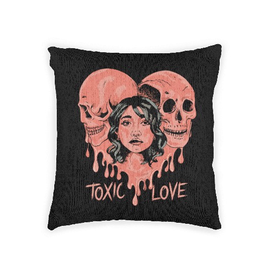 Toxic Love Valentine Couple Woven Pillows